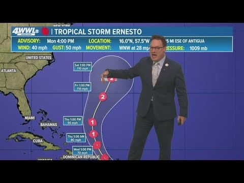Monday Tropical Outlook: Ernesto forms in the Atlantic