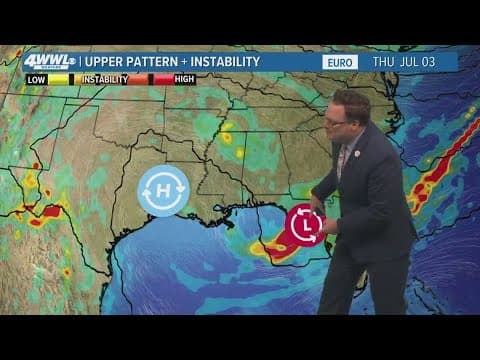 New Orleans Weather: Typical summer pattern of daily storms, heat, and humidity