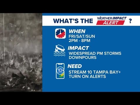Tracking storms moving across Tampa Bay