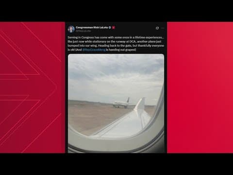Plane bumps into wing at DCA