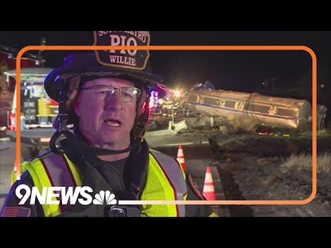 Crews explain action plan to stop diesel fuel leak after tanker crash on I-25