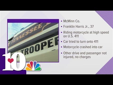 Motorcyclist dead after crash in McMinn County