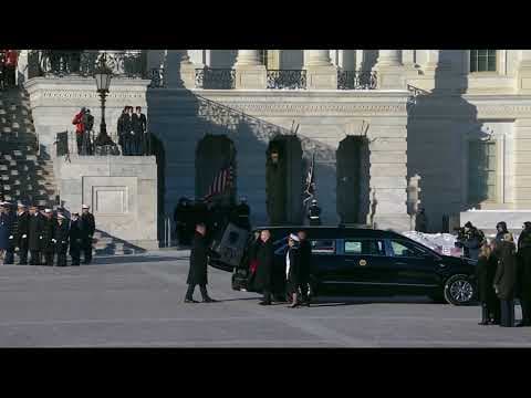 Jimmy Carter's motorcade leaves Capitol for state funeral at the National Cathedral