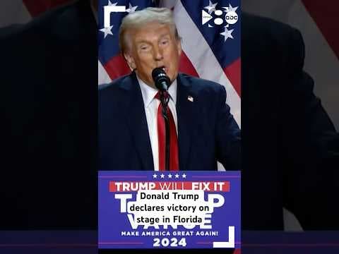 VIDEO: Donald Trump declares victory on stage in Florida