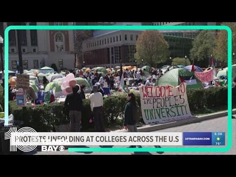 Protests related to the Israel-Hamas War unfold at colleges across the U.S.