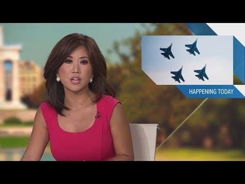 Military flyover on National Mall