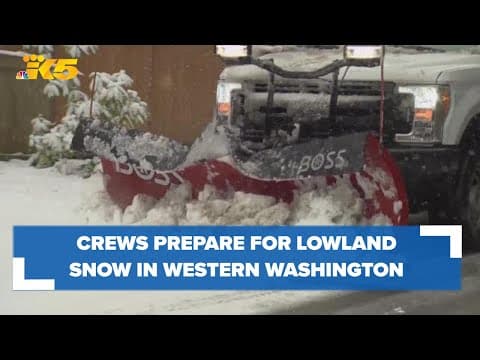 State crews preparing for lowland snow in western Washington