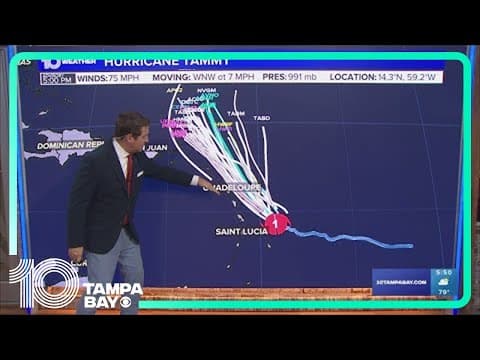 Tracking the Tropics: Tammy reaches hurricane strength, expected to impact parts of the Leeward Isla