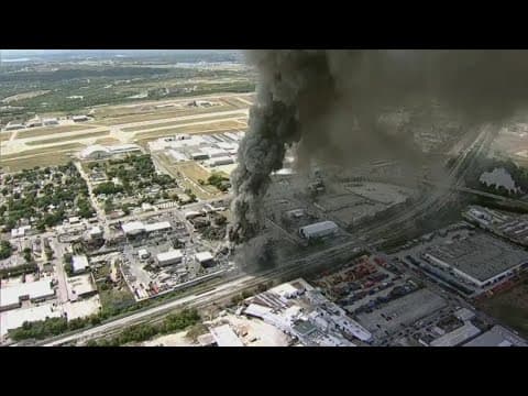 Two firefighters injured after Fort Worth scrapyard fire