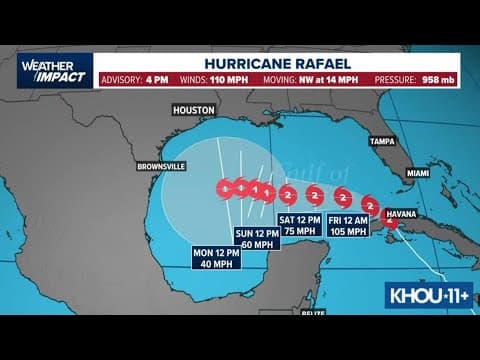 Rafael makes landfall in Cuba as Cat. 3 hurricane, expected to move into the Gulf of Mexico