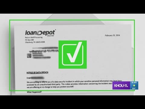 VERIFY: Yes, letters notifying loanDepot customers of a data breach are real