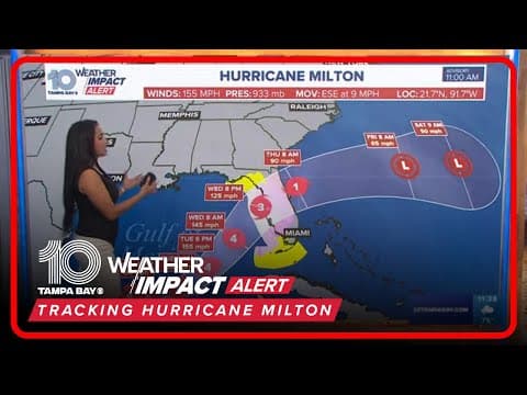 HURRICANE MILTON UPDATE: Storm now expected to gain Category 5 strength | 11 a.m. Monday
