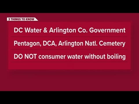 DC Water issues boil water advisory