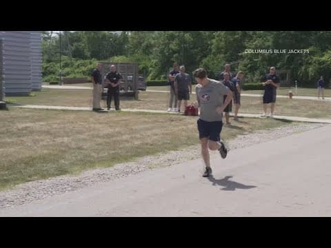 Blue Jackets visit Columbus police academy