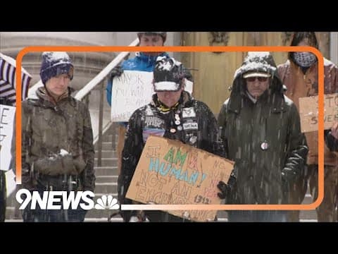 Demonstrators protest Denver mayor's first veto