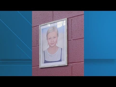 Portrait of Texas girl who disappeared on her way to school hung in junior high