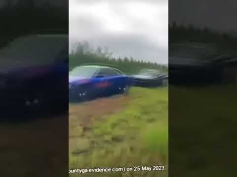 Car goes airborne after launching off tow truck ramp #shorts