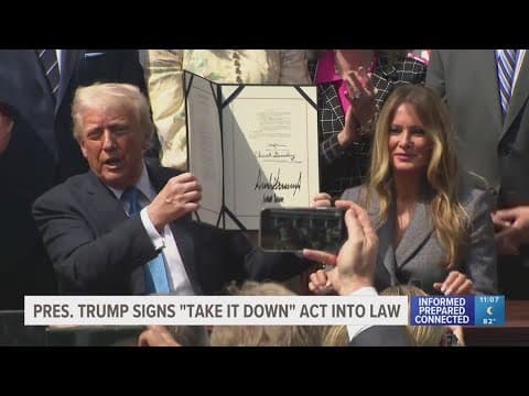 President Trump signs Take It Down Act into law. A similar bill is on Gov. DeSantis' desk