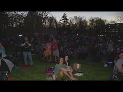 Large crowd gathers on Butler's campus for eclipse viewing event