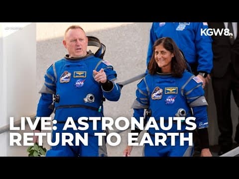 LIVE: NASA SpaceX Crew-9 returns to earth after nine months in space