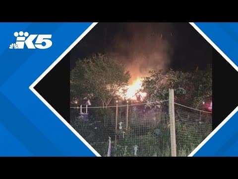 Firefighters investigate suspected arson on private Washington island