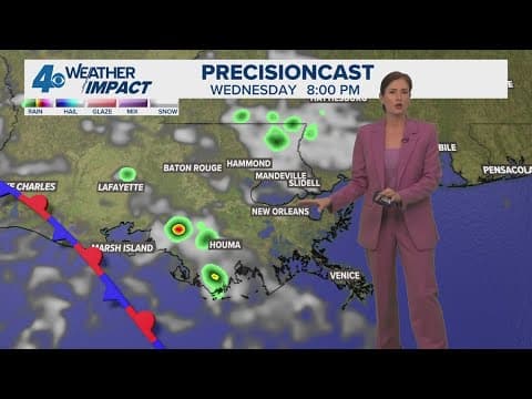 New Orleans Weather: Less humid Wednesday, scattered rain returns Friday