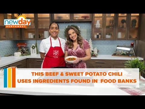 This beef and sweet potato chili uses ingredients from a Salvation Army Food Bank - New Day NW