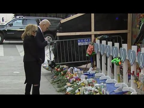 Joe and Jill Biden visit memorial for victims of the Bourbon Street attack (Jan. 6, 2025)