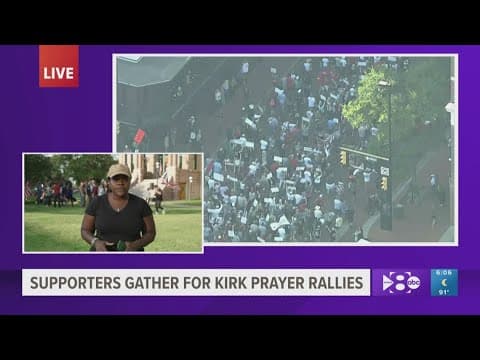 Charlie Kirk supporters rally in North Texas ahead of memorial service