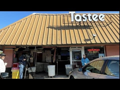 Thieves grab ATM, shoot cameras after smashing car into donut shop