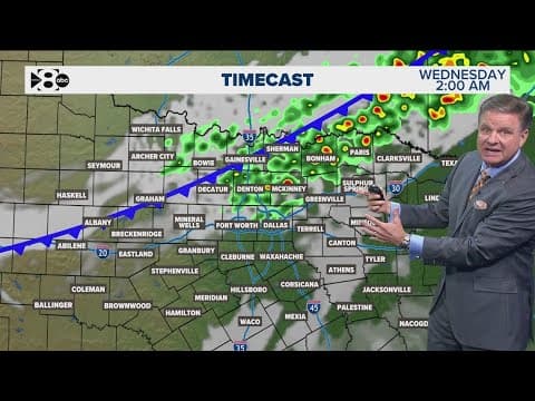 DFW Weather: Cold front to move through North Texas overnight, rain coming with it