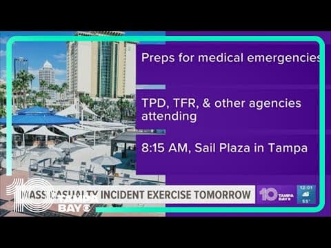 First responders to conduct mass emergency exercise on Wednesday