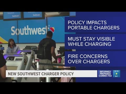 Southwest Airlines issues new policy for passengers with portable chargers on flights