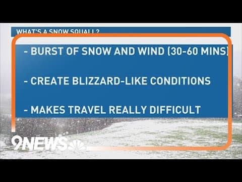 What does a snow squall warning mean?