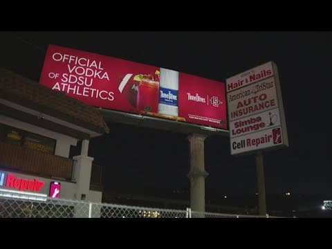Vodka billboard with SDSU Athletics logo stirs controversy