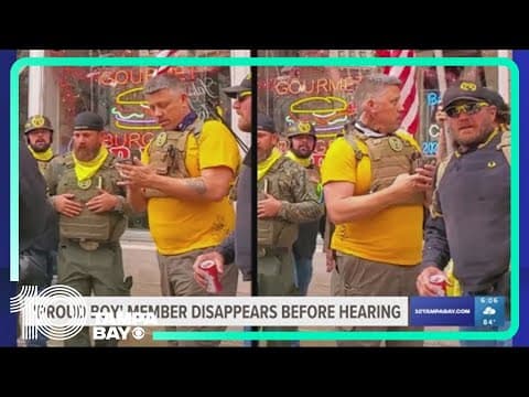 Florida Proud Boy disappears ahead of Jan. 6 sentencing