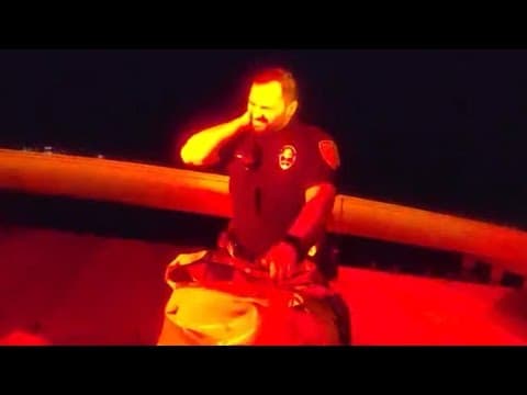 BODY CAM: North Texas police officer rescues suspected drunk driver who hit him