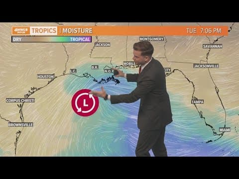 Hybrid Gulf low could bring rain next week