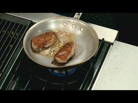 Réveillon meals: Kingfish fried duck breasts