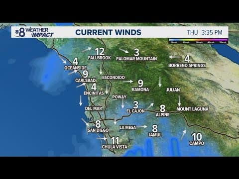 Weather Impact | How winds and dry conditions are affecting the brush fire burning in San Diego