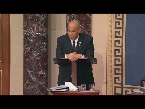 How long has Cory Booker been speaking? Senator inches closer to record territory