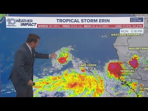 Tracking the Tropics: Tropical Storm Erin forms in the Atlantic; NHC monitoring two other systems