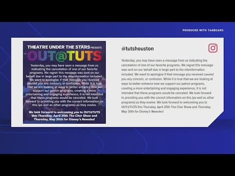 Theatre Under the Stars will host 'OUT@TUTS' despite announcement saying event was canceled