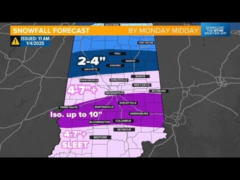 Saturday afternoon update on winter storm hitting Indiana this weekend | Weather Impact Alert
