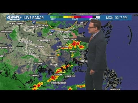 New Orleans Weather: Fewer downpours on Tuesday