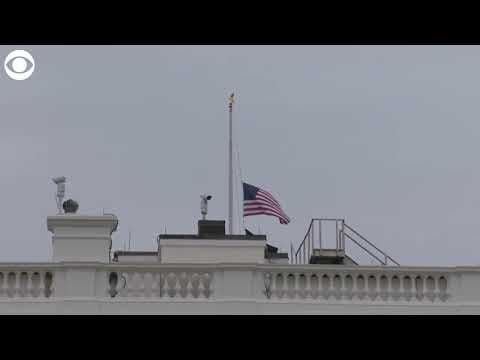 White House flag lowered to half staff to honor victims of the Texas elementary school shooting