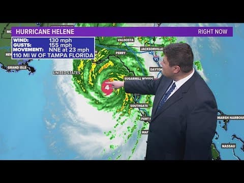 Hurricane Helene: Approaching Florida’s Gulf Coast as a Category 4 hurricane