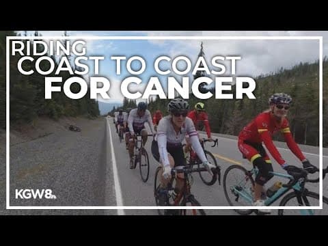 Cyclists kick off bike ride across US to raise money for cancer research