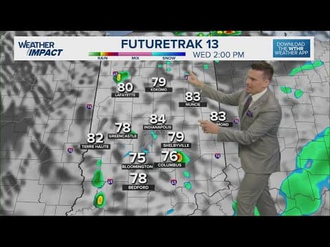 Watch for some passing showers and storms across Indiana today as a front passes through (July 9)