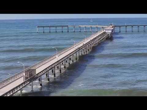 High surf continues in San Diego, damaging Ocean Beach Pier